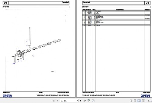 Volvo Penta Industrial Engine TAD121CHC to TD121CRC Parts Catalog (1)