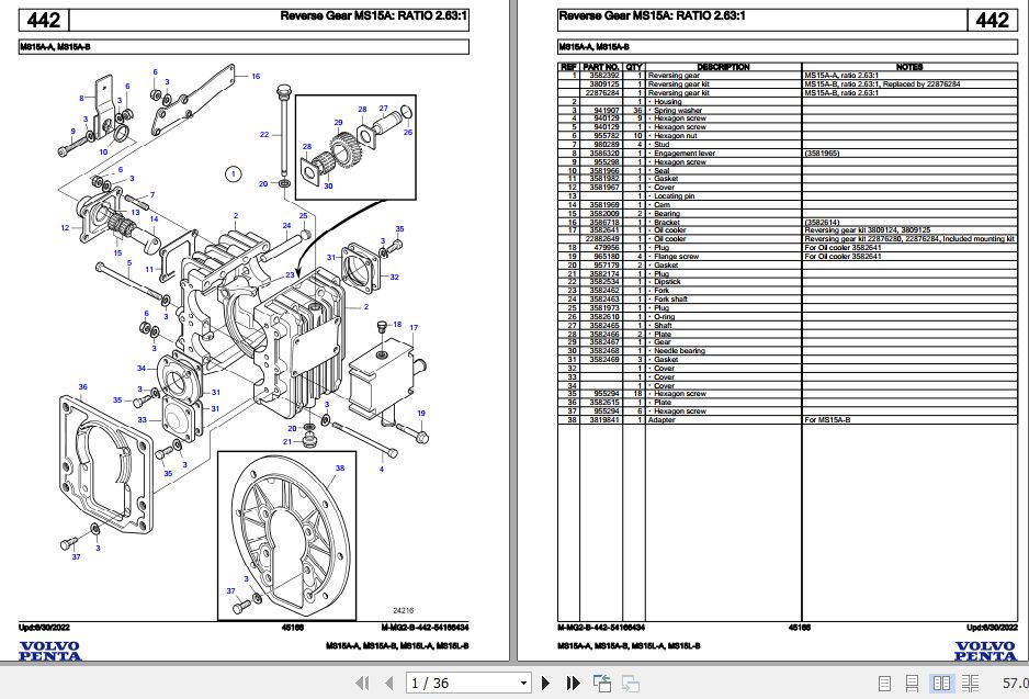 Volvo Penta Marine Drives Transmissions Ms A A To Ms L B Parts