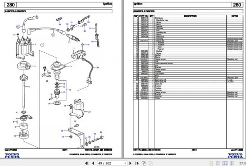 Volvo Penta Marine Gasoline Engines 5.0GiPEFS to 5.7GSPEFS Parts Catalog 1