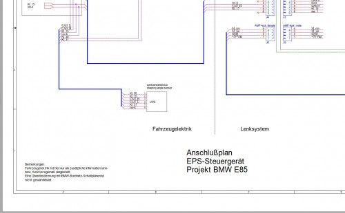 ZF Control Unit EPS Project BMW E85 Connection Diagram DE 1