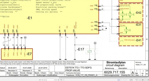 ZF Control Unit EST57A T72 T73 SDFG Electrical Diagram