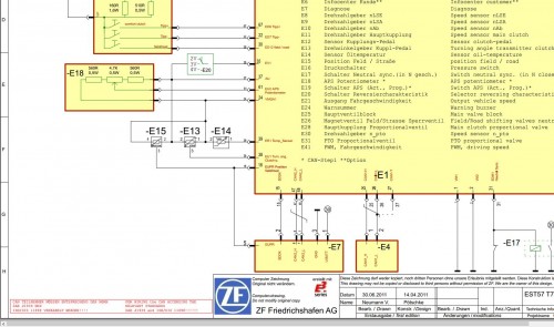 ZF Unit Control EST57 T7140 Electrical Diagram DE 1