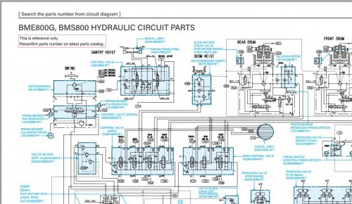 Kobelco Crawler Crane BME800G Electric Hydraulic Circuit Diagram (1)