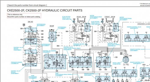 Kobelco Crawler Crane CKE2500 2F Electric Hydraulic Circuit Diagram (1)