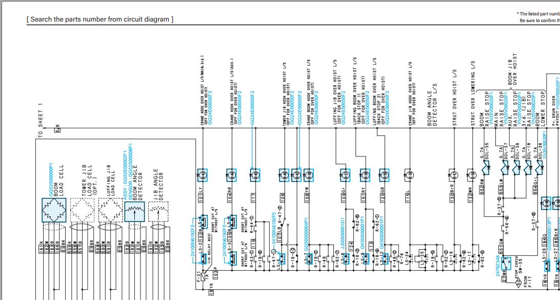 Kobelco Crawler Crane CKE900G-2 Electric Hydraulic Circuit Diagram ...