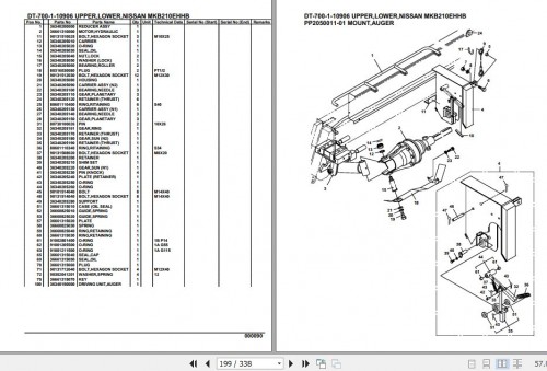 Tadano Crane DT 700 1 10906 Upper Lower Nissan MKB210EHHB Parts Catalog (2)