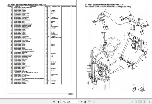 Tadano Crane DT 700 1 20500 Lower Mitsubishi P FK417F Parts Catalog (2)