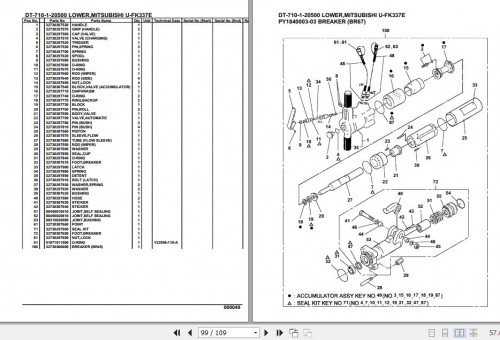 Tadano Crane DT 710 1 20500 Lower Mitsubishi U FK337E Parts Catalog (2)