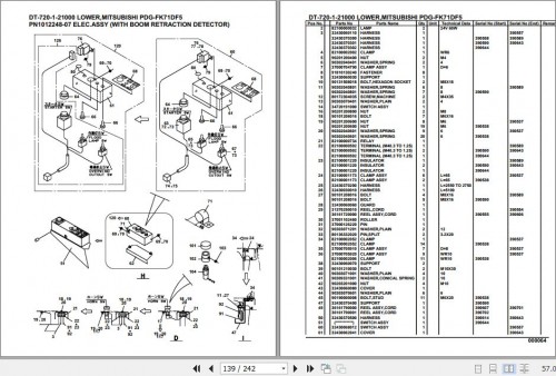 Tadano Crane DT 720 1 21000 Lower Mitsubishi PDG FK71DF5 Parts Catalog (2)
