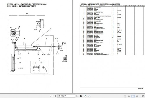 Tadano Crane DT 720 1 42700 Lower Isuzu FRR33GRXN16S96 Parts Catalog (2)