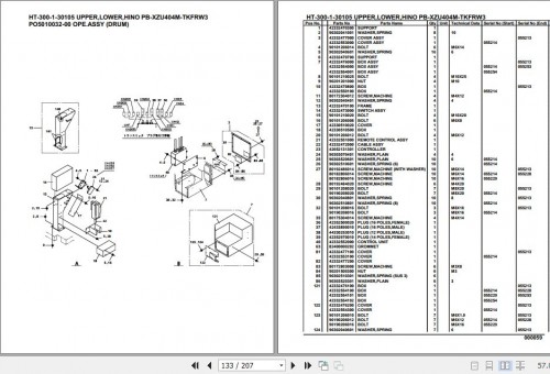 Tadano Crane HT 300 1 30105 Upper Lower Hino PB XZU404M TKFRW3 Parts Catalog (2)