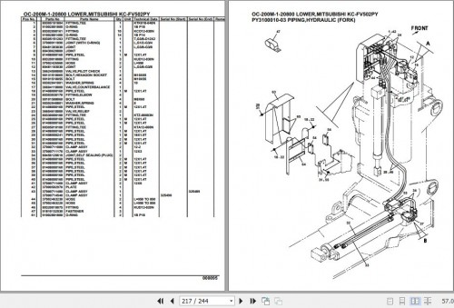 Tadano Hydraulic Wrecker OC 200M 1 20800 Lower MitsubishiI KC FV502PY Parts Catalog (2)