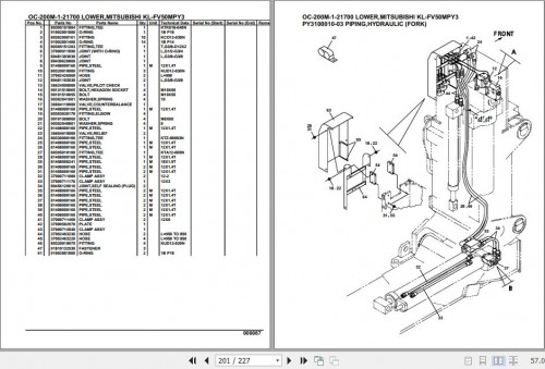 Tadano Hydraulic Wrecker OC 200M 1 21700 Lower MitsubishiI KL FV50MPY3 Parts Catalog (2)