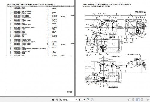 Tadano Rough Terrain Crane GR 120N 1 00116 4.9T X Winch With Free Fall Jib PT Parts Catalog (2)