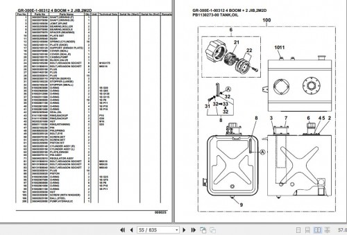 Tadano Rough Terrain Crane GR 300E 1 00312 4 Boom 2 Jib 2M2D Parts Catalog (2)
