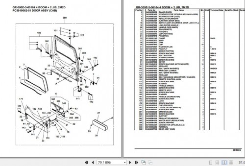Tadano Rough Terrain Crane GR 300E 3 00104 4 Boom 2 Jib 2M2D Parts Catalog (2)