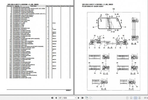 Tadano Rough Terrain Crane GR 350 3 00311 4 Boom 2 Jib 2M2D Parts Catalog (2)