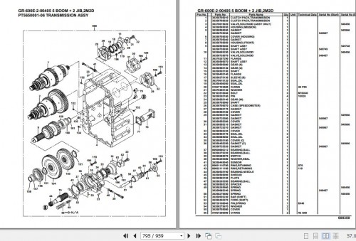 Tadano Rough Terrain Crane GR 600E 2 00405 5 Boom 2 Jib 2M2D Parts Catalog (2)