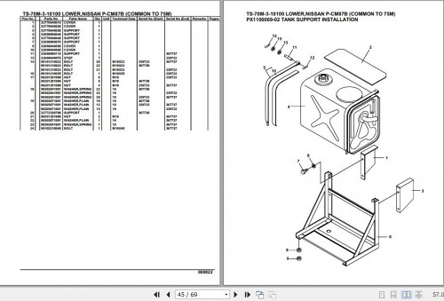 Tadano Telescopic Truck Crane TS 70M 3 10100 Lower Nissan P CM87B Common To 75m Parts Catalog (2)