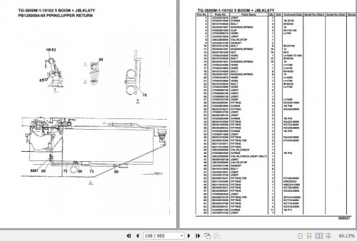 Tadano Truck Crane TG 3600M 1 10102 5 Boom Jib KL67Y Parts Catalog 1