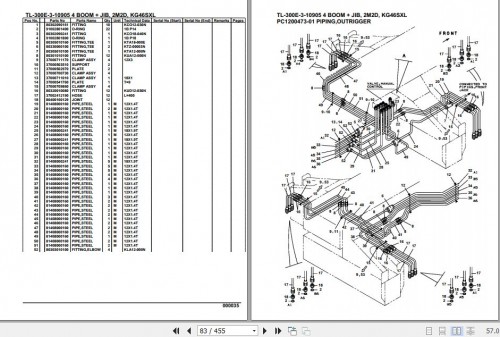 Tadano Truck Crane TL 300E 3 10905 4 Boom Jib 2M2D KG46SXL Parts Catalog 1