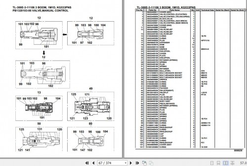Tadano Truck Crane TL 300E 3 11106 3 Boom 1M1D KG533PNS Parts Catalog 1
