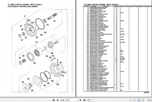 Tadano Truck Crane TL 300E 3 20102 4 Boom 1M1D K303LA Parts Catalog 1