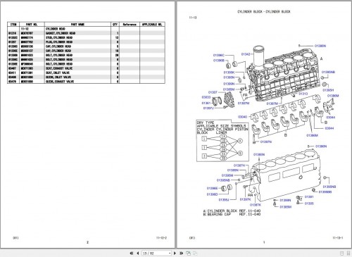 Kobelco TK550 Mitsubishi 6D16 Engine Parts Catalog S4EC01601ZO (2)