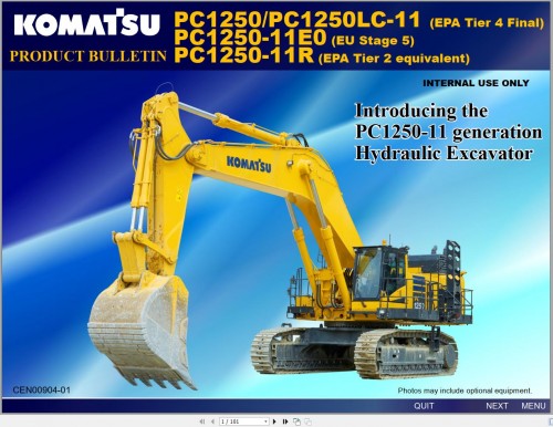 Komatsu Excavator PC1250 11 Product Bulletin CEN00904 01 (1)