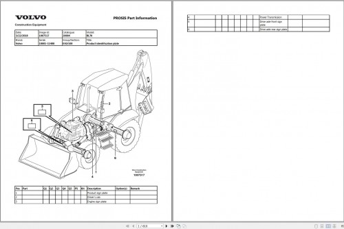 Volvo Backhoe Loader BL70 Parts Manual (1)