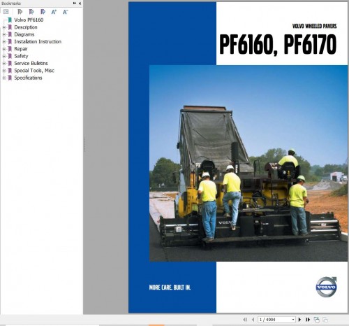 Volvo Tracked Paver PF6160 Service and Repair Manual (1)
