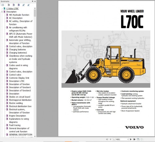 Volvo Wheel Loader L70C Service and Repair Manual (1)