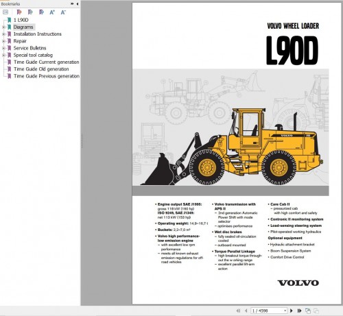 Volvo Wheel Loader L90D Service and Repair Manual (1)