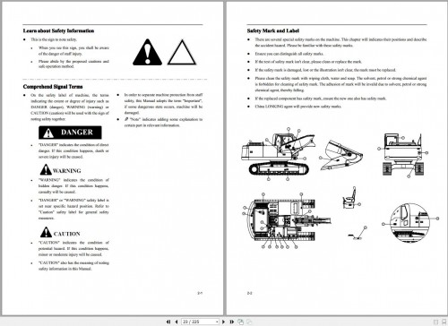 Lonking Excavator CDM6240M Operation and Maintenance Manual EN (1)
