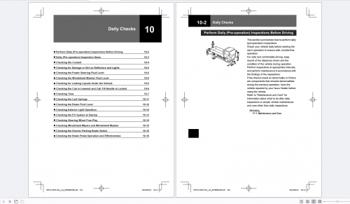 ISUZU Truck 3.16GB PDF 2004 2025 Operation & Maintenance Manuals (4)
