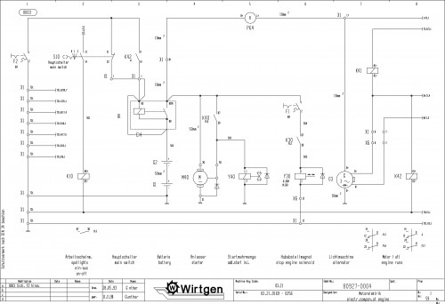 Wirtgen Cold Milling Machine 2100 DC DCR Circuit Diagram 80927 04 (1)