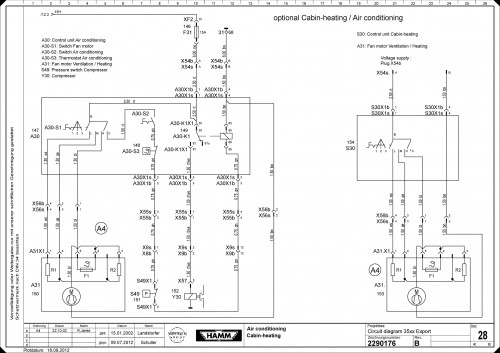 Wirtgen Hamm Earth Compaction Rollers 3516 3520 Circuit Diagram 2290176 (2)