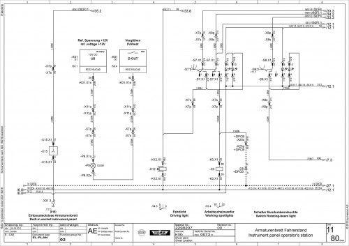 Wirtgen Hamm Static Roller GRW 280 Electric Diagram 2290207 (2)