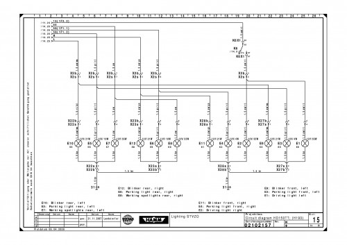 Wirtgen Hamm Static Roller HD 150TT Circuit Diagram 2102157 (2)