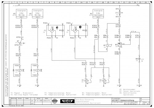 Wirtgen Hamm Static Roller HD 150TT Lifting Device Circuit Diagram 2048967 (2)