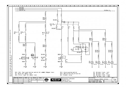 Wirtgen Hamm Static Roller HW 90 Circuit Diagram 02108123 (2)