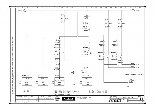 Wirtgen Hamm Tandem Asphalt Rollers DV 70 90 HT Circuit Diagram 02040444 00 (2)