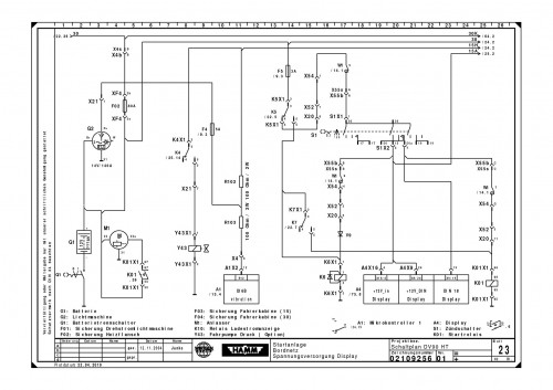 Wirtgen Hamm Tandem Asphalt Rollers DV 90 HT Circuit Diagram 02109256 00 (2)