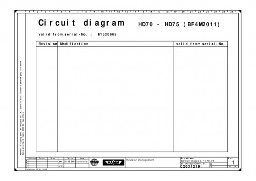 Wirtgen Hamm Tandem Asphalt Rollers HD 70 75 Circuit Diagram 02031219 (1)