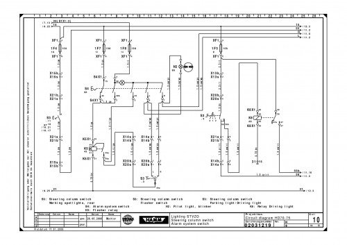 Wirtgen Hamm Tandem Asphalt Rollers HD 70 75 Circuit Diagram 02031219 (2)
