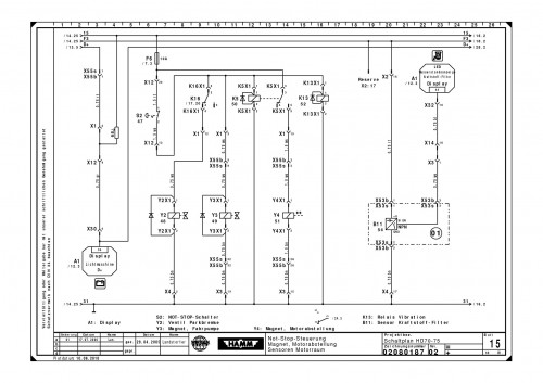 Wirtgen Hamm Tandem Asphalt Rollers HD 70 75 Circuit Diagram 02080187 (2)