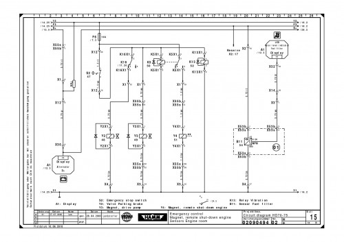 Wirtgen Hamm Tandem Asphalt Rollers HD 70 75 Circuit Diagram 02090494 (2)