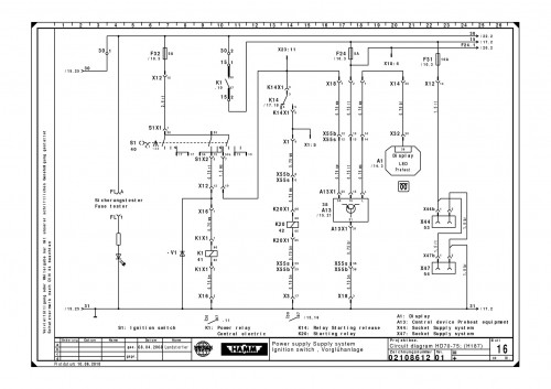 Wirtgen Hamm Tandem Asphalt Rollers HD 70 75 Circuit Diagram 02108612 (2)