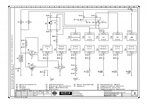Wirtgen Hamm Tandem Asphalt Rollers HD 8 10C HT Circuit Diagram 02043178 00 (2)