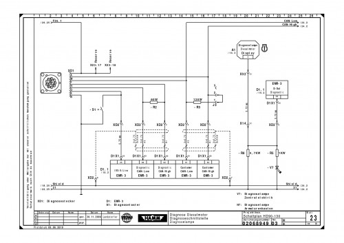 Wirtgen Hamm Tandem Asphalt Rollers HD 90 130 Circuit Diagram 02068949 03 (2)